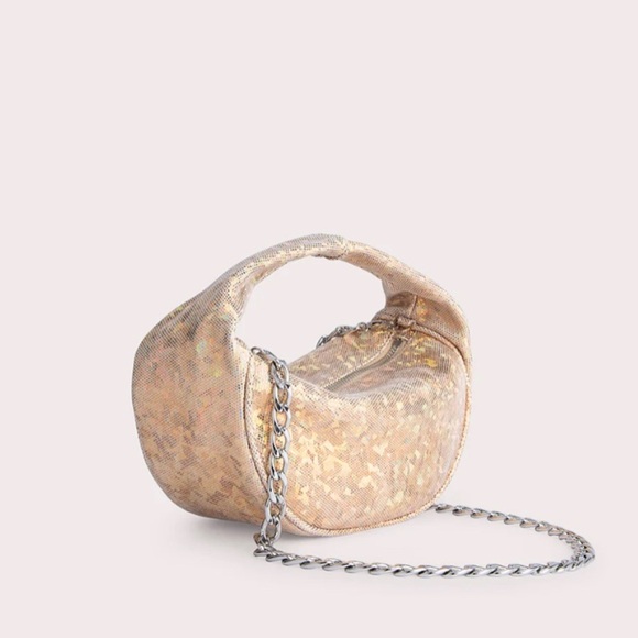 NWT BY FAR Baby Cush Disco Hologram Leather Hobo‎ Bag - Picture 3 of 6